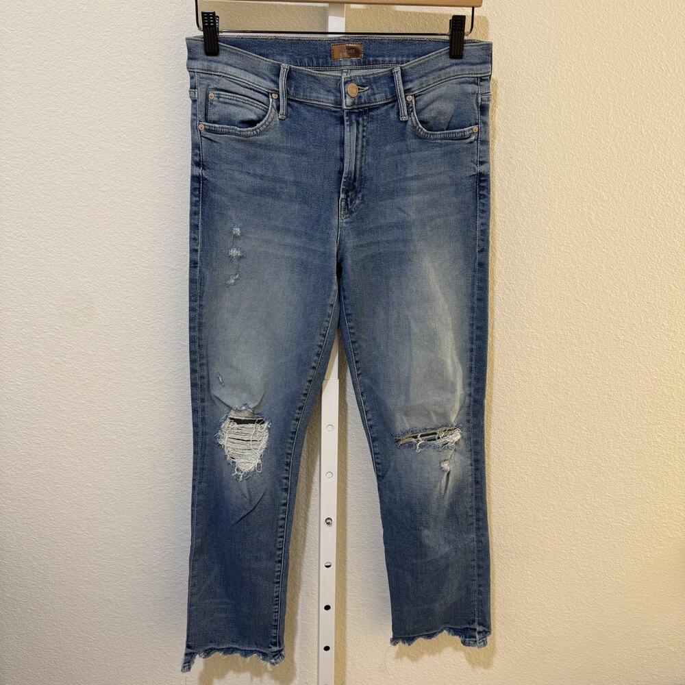 MOTHER RASCAL ANKLE SNIPPET CHEW Jeans Womens Size 29 PUSH THE ENVELOPE